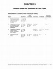 Research paper thumbnail of CHAPTER 5 Balance Sheet and Statement of Cash Flows ASSIGNMENT CLASSIFICATION TABLE (BY TOPIC