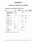 Research paper thumbnail of CHAPTER 11 Depreciation, Impairments, and Depletion ASSIGNMENT CLASSIFICATION TABLE (BY TOPIC) Topics Questions Brief Exercises Exercises Problems Concepts for Analysis 1. Depreciation methods; meaning of depreciation; choice of depreciation methods