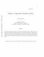 Research paper thumbnail of Surprises in open-string perturbation theory