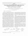 Research paper thumbnail of Preparation of Phenytoin Derivatives under Solvent-Free Conditions Using Microwave Irradiation*