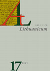 Research paper thumbnail of Archivum Lithuanicum 17 (2015)