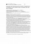 Research paper thumbnail of Seasonal and Interannual Sea Surface Temperature Variability in the Coastal Cities of Arabian Sea and Bay of Bengal