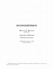 Research paper thumbnail of Econometrics