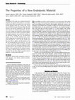 Research paper thumbnail of The Properties of a New Endodontic Material