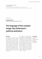 Research paper thumbnail of The language of the complex image: Roy Andersson's political aesthetics