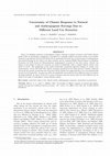 Research paper thumbnail of Uncertainty of climate response to natural and anthropogenic forcings due to different land use scenarios