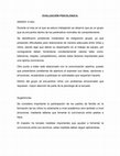 Research paper thumbnail of EVALUACIÓN PSICOLÓGICA