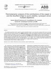 Research paper thumbnail of Thermodynamic analysis of the contributions of the copper ion and the disulfide bridge to azurin stability: synergism among multiple depletions