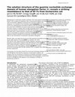 Research paper thumbnail of The solution structure of the guanine nucleotide exchange domain of human elongation factor 1β reveals a striking resemblance to that of EF-Ts from Escherichia coli