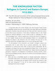 Research paper thumbnail of cfp: The Knowledge Factor: Refugees in Central and Eastern Europe, 1912-2001