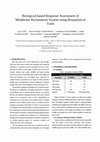 Research paper thumbnail of Biological-based Response Assessment of Membrane Reclamation System using Bioanalytical Tools