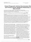 Research paper thumbnail of Potent Phagocytic Activity Discriminates Metastatic and Primary Human Malignant Melanomas: A Key Role of Ezrin