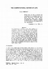 Research paper thumbnail of The computational notion of life