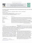 Research paper thumbnail of A method to detect retained gas during AC electrograining using in-situ small angle X-ray scattering