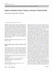 Research paper thumbnail of Impact of Intimate Partner Violence on Women’s Mental Health