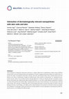 Research paper thumbnail of Interaction of dermatologically relevant nanoparticles with skin cells and skin