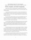 Research paper thumbnail of Mothers, Daughters, and Gender Scapegoating