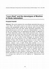 Research paper thumbnail of " Love Jihad " and the stereotypes of Muslims in Hindu nationalism