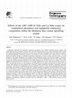 Research paper thumbnail of Effects of the 1997–1999 El Niño and La Niña events on zooplankton abundance and euphausiid community composition within the Monterey Bay coastal upwelling system