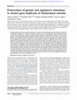 Research paper thumbnail of Preservation of genetic and regulatory robustness in ancient gene duplicates of Saccharomyces cerevisiae