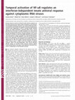 Research paper thumbnail of Temporal activation of NF-B regulates an interferon-independent innate antiviral response against cytoplasmic RNA viruses