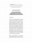 Research paper thumbnail of La evolución de la diversidad lingüística: comprender para proponer [L'evolució de la diversitat lingüística: comprendre per a proposar] [Language diversity evolution: Understanding it to be able to propose]