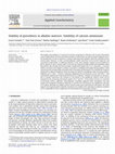 Research paper thumbnail of Stability of pyrochlores in alkaline matrices: Solubility of calcium antimonate