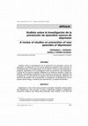 Research paper thumbnail of Análisis sobre la investigación de la prevención de episodios nuevos de depresión