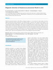 Research paper thumbnail of Diagnostic detection of Streptococcus pneumoniae PpmA in urine