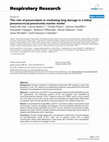 Research paper thumbnail of The role of pneumolysin in mediating lung damage in a lethal pneumococcal pneumonia murine model