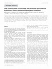 Research paper thumbnail of High sodium intake is associated with increased glucocorticoid production, insulin resistance and metabolic syndrome