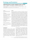 Research paper thumbnail of Optimizing passive acoustic sampling of bats in forests