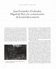 Research paper thumbnail of “Juan Fernández el Labrador, Miguel de Pret y la «construcción de la naturaleza muerta»”, Boletín del Museo del Prado, 49 (2013), pp. 34-53.