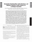 Research paper thumbnail of Nonalcoholic steatohepatitis, insulin resistance, and metabolic syndrome: Further evidence for an etiologic association