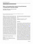 Research paper thumbnail of Efficacy of Psychological Interventions for Sexual Dysfunction: A Systematic Review and Meta-Analysis