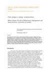 Research paper thumbnail of Policy design as 'taming' wicked problems: towards problem-oriented heuristics for policy formulation