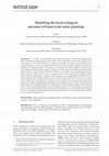 Research paper thumbnail of Modelling the local ecological outcomes of basin scale water planning