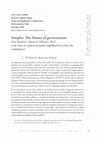 Research paper thumbnail of Simpler. The future of government. Cass Sunstein. Simon & Schuster, 2013. (o de cómo la regulación puede simplificarle la vida a los ciudadanos)