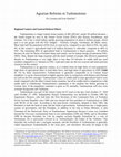 Research paper thumbnail of Agrarian Reforms in Turkmenistan