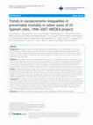 Research paper thumbnail of Trends in socioeconomic inequalities in preventable mortality in urban areas of 33 Spanish cities, 1996–2007 (MEDEA project)