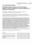 Research paper thumbnail of Population genetic diversity of the NAT2 gene supports a role of acetylation in human adaptation to farming in Central Asia