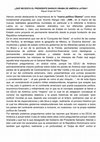 Research paper thumbnail of QUÉ NECESITA EL PRESIDENTE BARACK OBAMA DE AMÉRICA LATINA