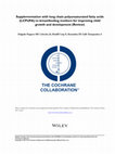 Research paper thumbnail of Supplementation with long chain polyunsaturated fatty acids  (LCPUFA) to breastfeeding mothers for improving child growth and development. Cochrane Database Syst Rev. 2015 Jul 14;7:CD007901. doi: 10.1002/14651858.CD007901.pub3. Review. PubMed PMID: 26171898.