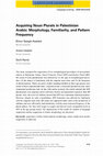 Research paper thumbnail of Acquiring Noun Plurals in Palestinian Arabic: Morphology, Familiarity, and Pattern Frequency