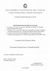 Research paper thumbnail of Autografi dei letterati italiani –  Accademia Nazionale dei Lincei – 15 aprile 2016