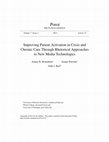 Research paper thumbnail of Improving Patient Activation in Crisis and Chronic Care Through Rhetorical Approaches to New Media Technologies