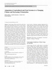 Research paper thumbnail of Adaptation of Agricultural and Food Systems to a Changing Climate and Increasing Urbanization