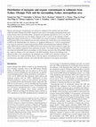 Research paper thumbnail of Distribution of inorganic and organic contaminants in sediments from Sydney Olympic Park and the surrounding Sydney metropolitan area