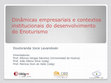 Research paper thumbnail of Dinâmicas empresariais e contextos institucionais do desenvolvimento do Enoturismo