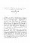 Research paper thumbnail of Usage Patterns of Spatial Frames of Reference and Orientation: Evidence from three Australian languages